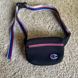 Champion Black and Red Belt Bag Sporty Design